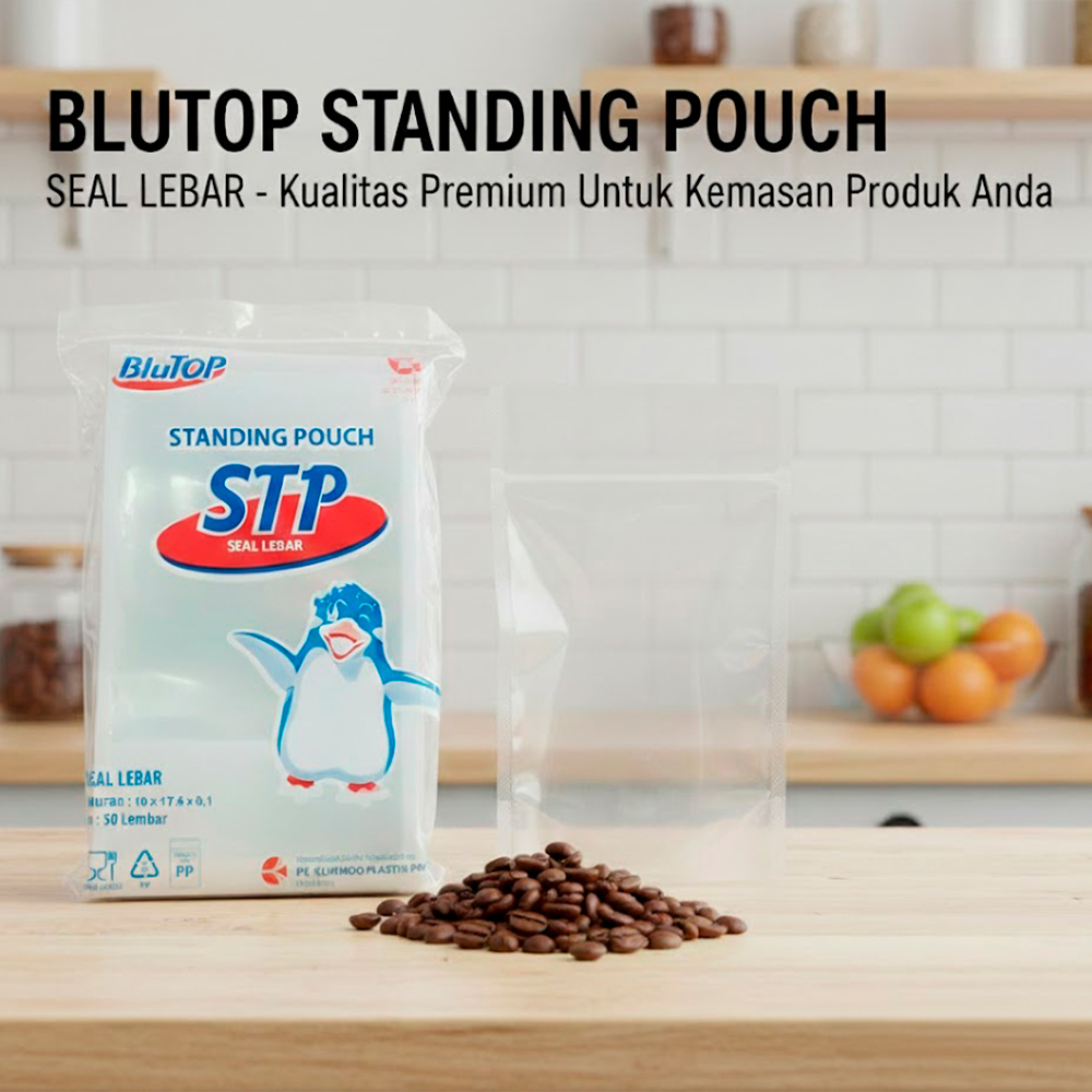 Plastik Standing Pouch 10x17 Seal Lebar STP (Isi 50 pcs)