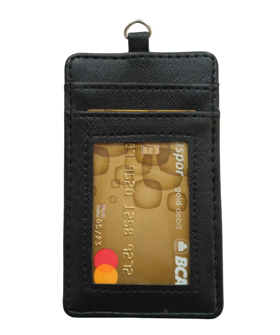 Name Tag / Tali ID Card Holder / Gantungan ID Card Kulit Sintetis - Gambar 3
