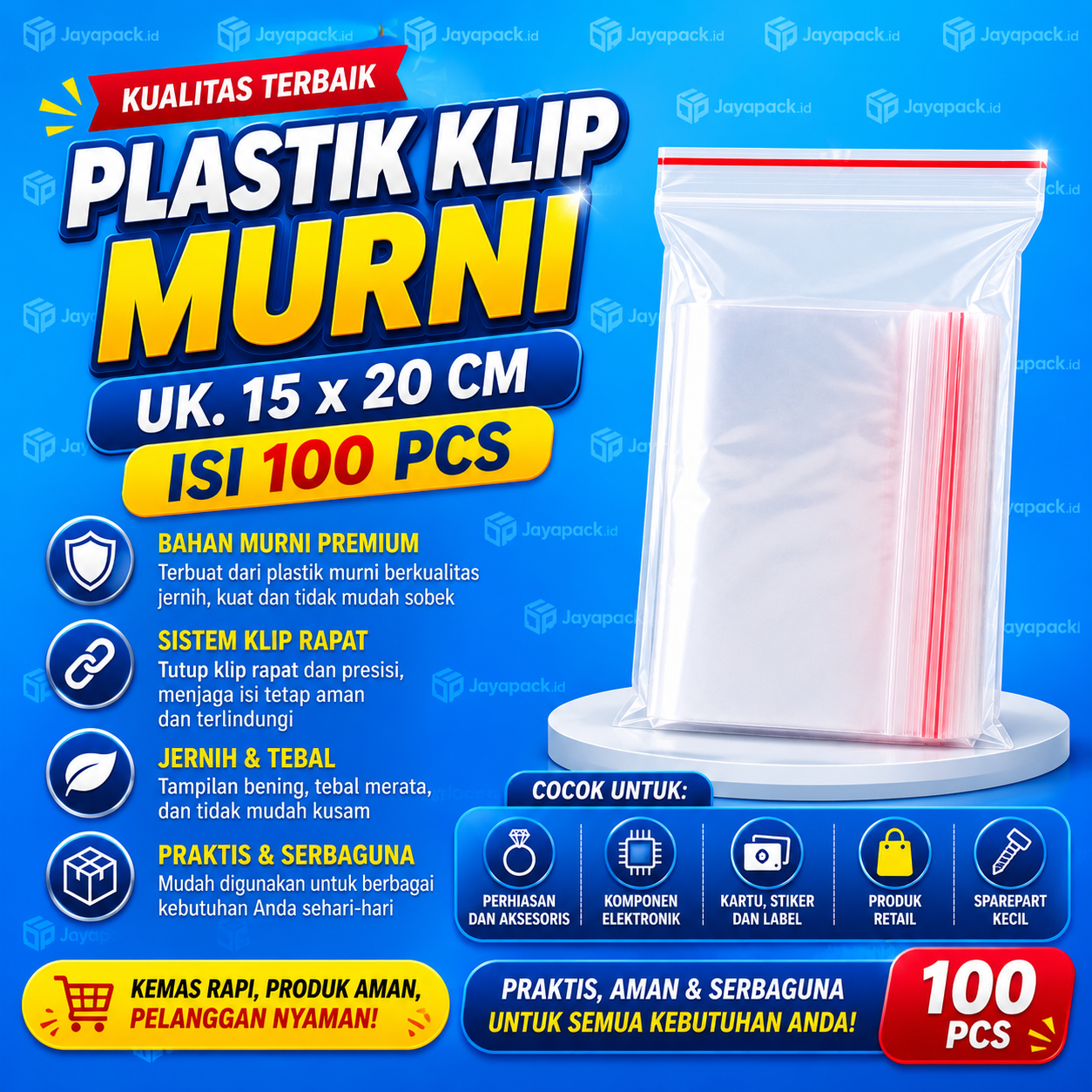 Plastik Klip Murni Uk. 15x20 (Isi 100 pcs)