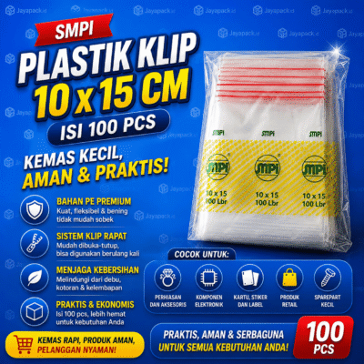 Plastik Klip merk SMPI Uk. 10x15  (Isi 100 pcs)