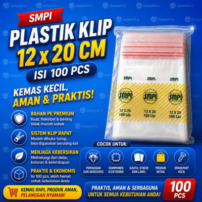 Plastik Klip merk SMPI Uk. 12x20  (Isi 100 pcs)