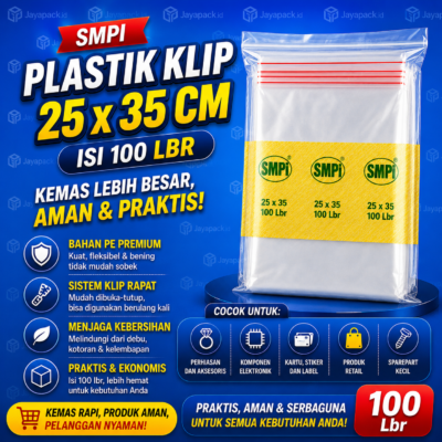 Plastik Klip merk SMPI Uk. 25x35  (Isi 100 pcs)