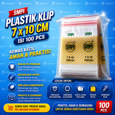 Plastik Klip merk SMPI Uk. 7x10  (Isi 100 pcs)