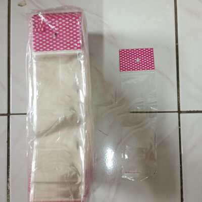 Plastik Opp Lubang Display Warna 9x16 (Isi 500 pcs) Pink