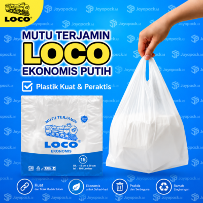 Kantong Plastik Loco Ekonomis Putih 15 (50 pcs)