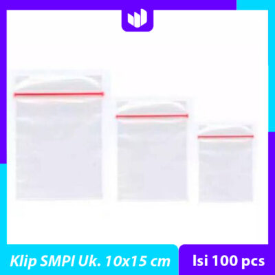 Plastik Klip merk SMPI Uk. 10x15  (Isi 100 pcs)