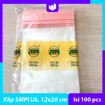 Plastik Klip merk SMPI Uk. 12x20  (Isi 100 pcs)