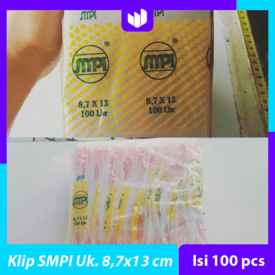 Plastik Klip merk SMPI Uk. 8,7x13  (Isi 100 pcs)