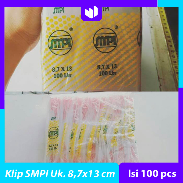 Plastik Klip merk SMPI Uk. 8,7x13 (Isi 100 pcs)