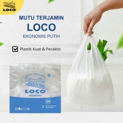 Kantong Plastik Loco Ekonomis Putih 24 (50 pcs)