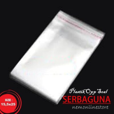 Plastik Opp Seal 15,5x25 cm Bening transparan (Isi 100 pcs)
