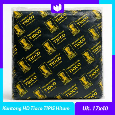 Kantong Plastik HD Tioco TIPIS Hitam 17 / Kresek Hitam 17