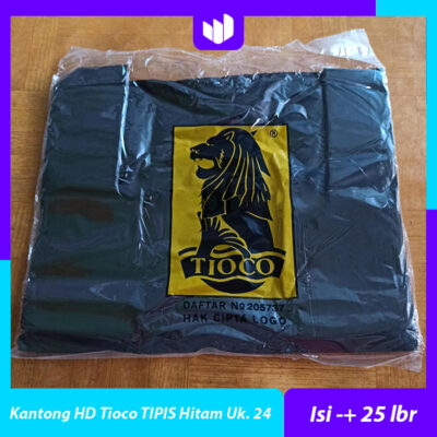 Kantong Plastik HD Tioco TIPIS Hitam 28 / Kresek Hitam 28
