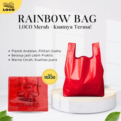 Kantong Plastik Loco Rainbow 15 (Isi 40 Lbr)