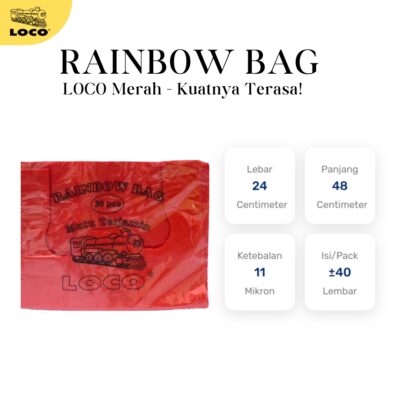 Alternative view of Kantong Plastik Loco Rainbow 24 (Isi 30 Lbr)