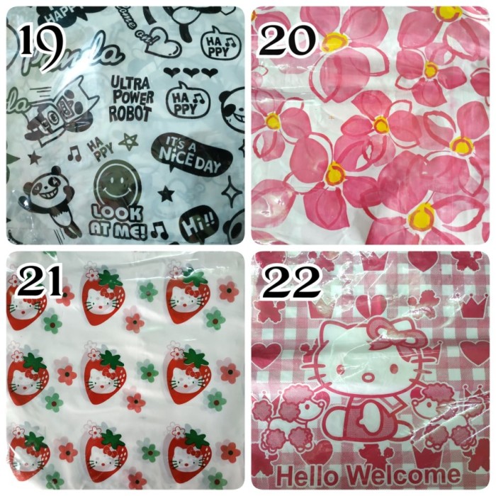 Plastik Pon Oval Plong Motif uk 25x35 (isi 100 pcs) - Gambar 5