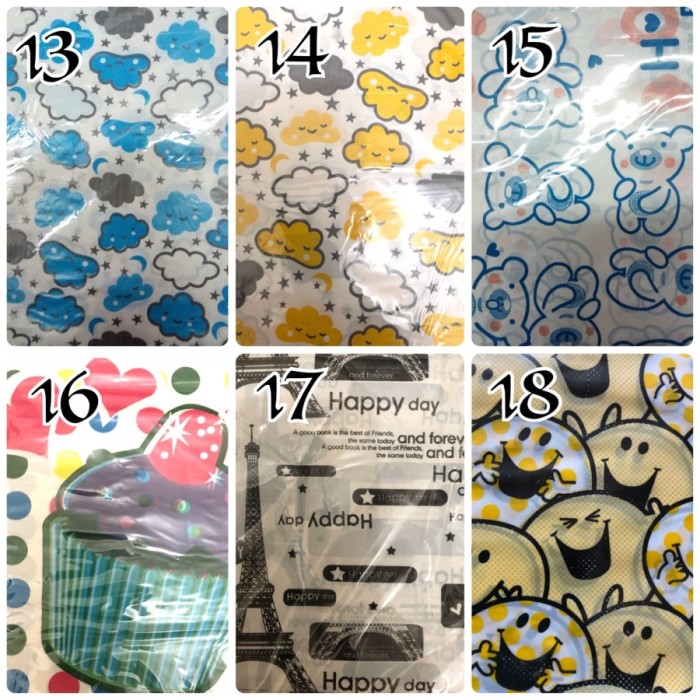 Plastik Pon Oval Plong Motif uk 25x35 (isi 100 pcs) - Gambar 4