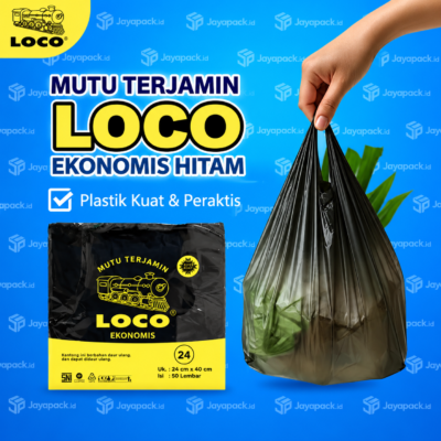 Kantong Plastik Loco Ekonomis Hitam 24 (50 pcs)