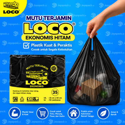 Kantong Plastik Loco Ekonomis Hitam 35 (50 pcs)