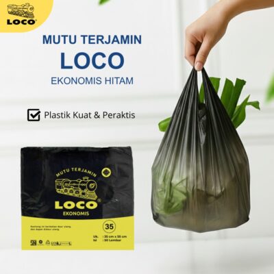 Kantong Plastik Loco Ekonomis Hitam 35 (50 pcs)