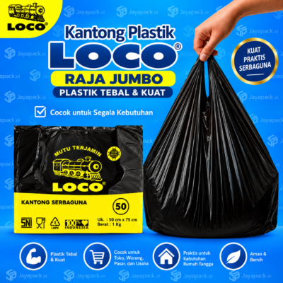 Kantong Plastik LOCO JUMBO Hitam Uk 50 (1 kg)