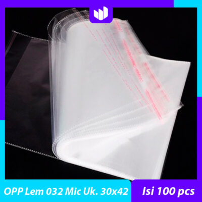 Plastik OPP Lem Seal Baju Tebal 032 mic Uk. 30x42 cm (Isi 100 pcs)