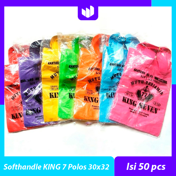 Plastik Softhandle Polos MEDIUM 30x32 Merk KING 7
