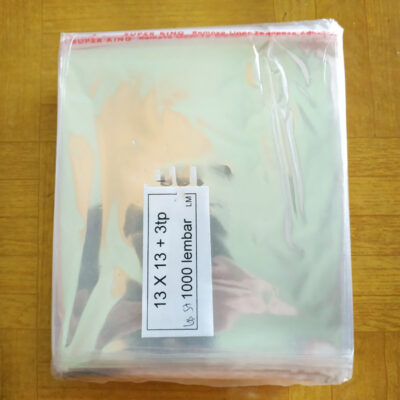 Plastik OPP Lem Seal Uk. 13x13 (Isi 1000 pcs)