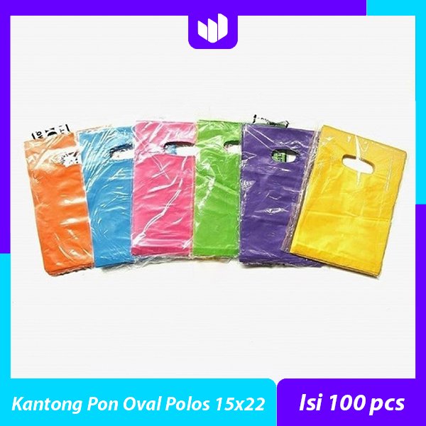 Plastik Plong Oval 15x22 polos (Isi 100 pcs)