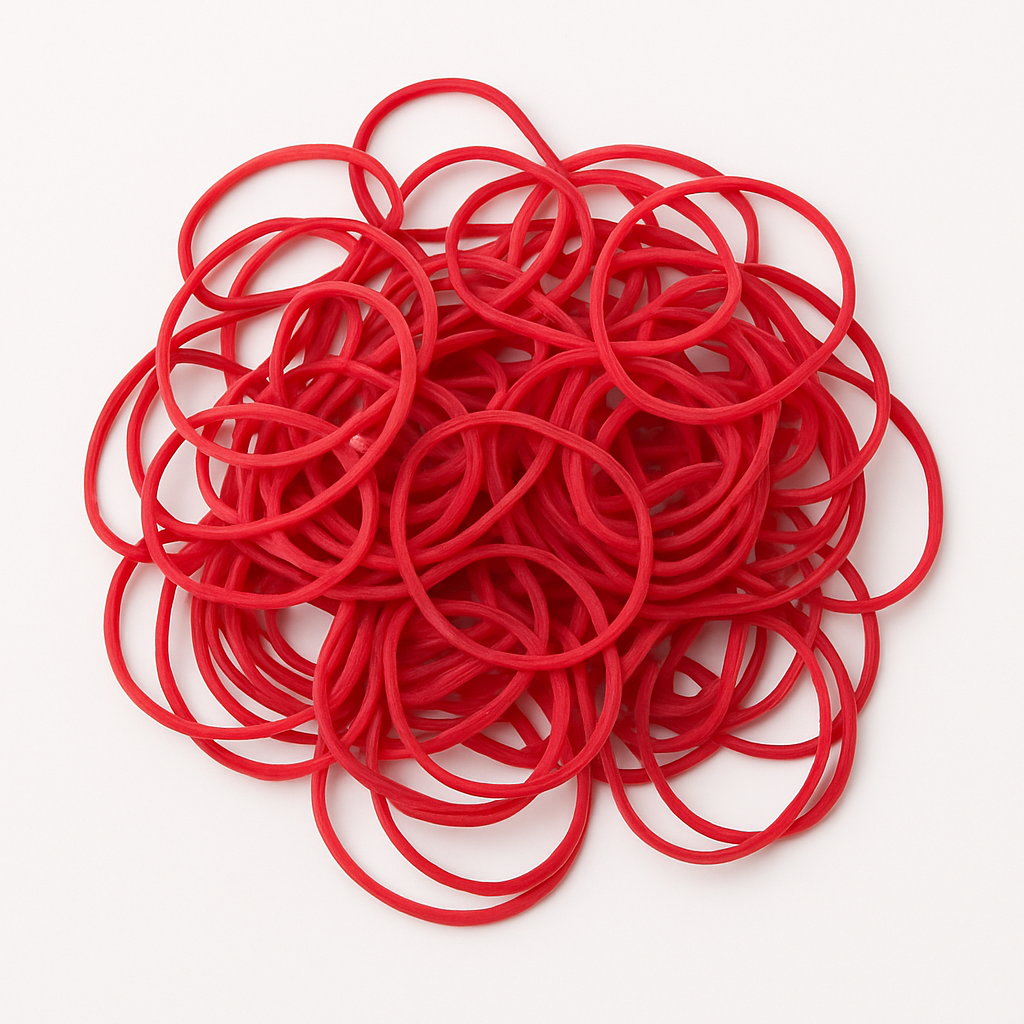 Karet Gelang Kecil Merah ASM (Isi 100 gr) - Gambar 3