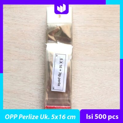 Plastik Opp Lubang Perlize 5x16 (+3 cm lem) Isi 500 pcs