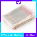 Plastik OPP Lem Seal Uk. 23x30 cm (Isi 100 pcs)