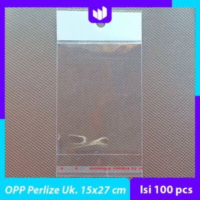 Plastik Opp Seal Lubang 15x27 cm Kemasan Aksesoris (Isi 100 pcs)