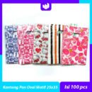 Plastik Pon Oval Plong Motif uk 25x35 (isi 100 pcs)