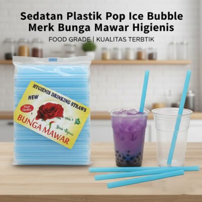 Sedotan Plastik Pop Ice Bubble