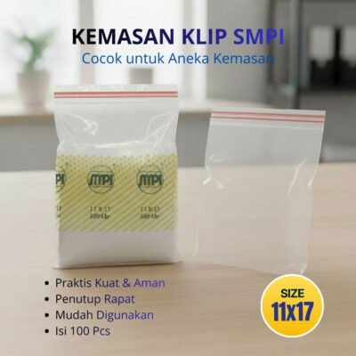 Plastik Klip merk SMPI Uk. 11x17  (Isi 100 pcs)