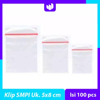 Plastik Klip merk SMPI Uk. 5x8  (Isi 100 pcs)