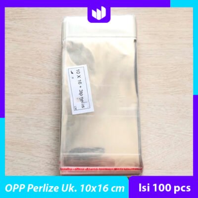 Plastik Perlize Lubang 10×16 (+3 cm lem) Isi 100 pcs