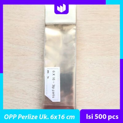 Plastik Opp Lubang Perlize 6x16 (+3 cm lem) Isi 500 pcs