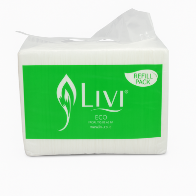 Tissue Facial Livi Refill Pack / Tisu Wajah Putih Premium 2 Ply