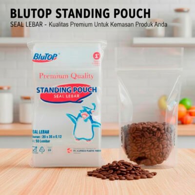 Plastik Standing Pouch 20x35 Seal Lebar STP (Isi 50 pcs)