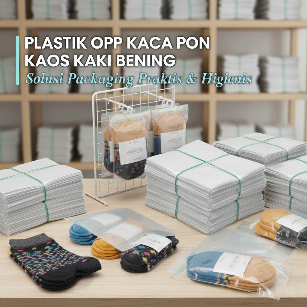 Plastik OPP Kaca Pon Kaos Kaki / Kemasan Packing Kaos Kaki (1 kg) - Gambar 2