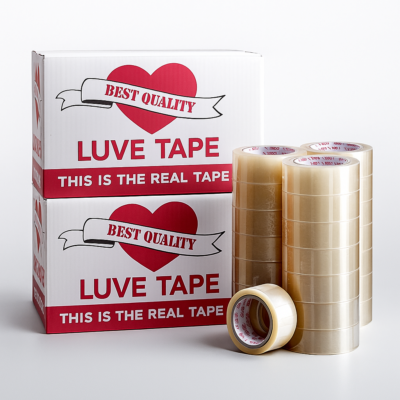 (1 DUS ISI 72 ROL) Lakban Luve Tape 90 Yard / Lakban Murah Ekonomis