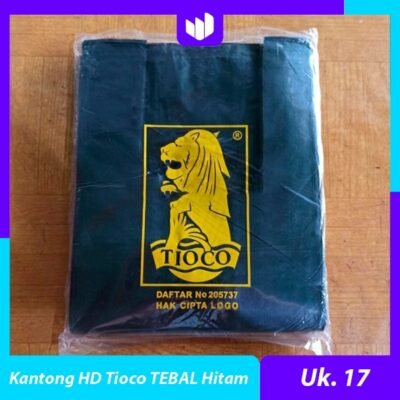 Kantong Plastik HD Tioco TEBAL Hitam 17 / Kresek Hitam 17