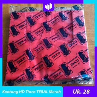 Kantong Plastik HD Tioco TEBAL Merah 28 / Kresek Merah 28