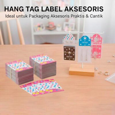 (6 Ikat) Label Hang Tag Aksesoris Kertas Gantungan Display Askesoris