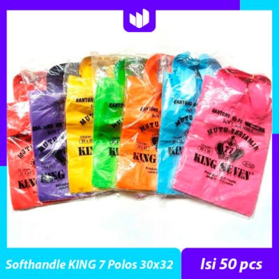 Plastik Softhandle Polos MEDIUM 30x32 Merk KING 7